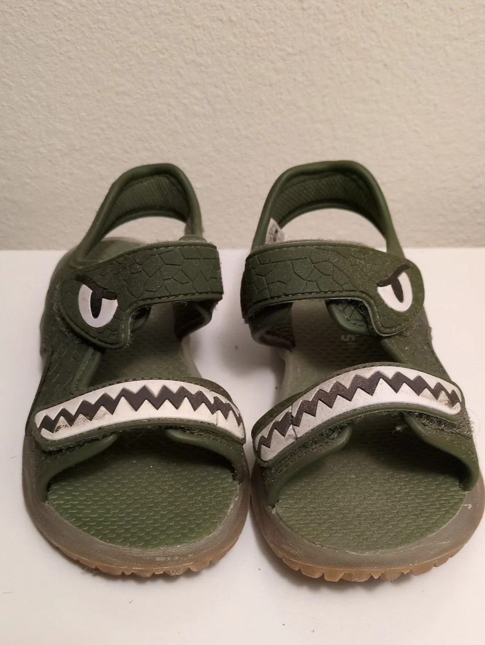 Kids Olive Green Monster Sandals - Unbranded